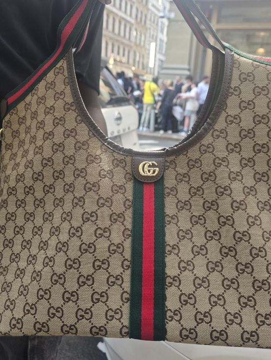 street design Handbags - Supreme GIG LARGE Shoulder Bag w/ Green-Red Web Stripe w/pouchet